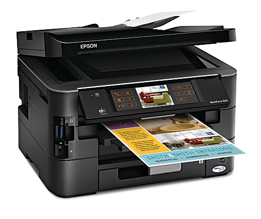 Epson® WorkForce® 845 Wireless Inkjet All-In-One Printer, Copier, Scanner, Fax